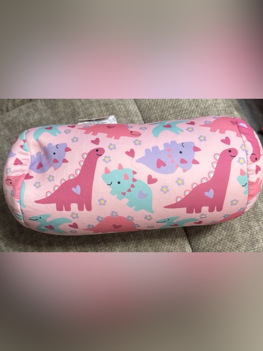 Valentines Beaded Printed Bolster Pillow NWT